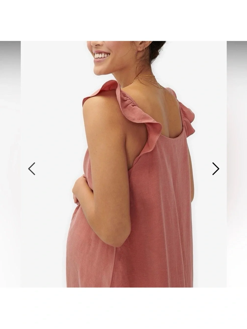 Hatch Maternity Women's THE JENNA DRESS Canyon Rose Pink Tencel Size 1 (4-6)